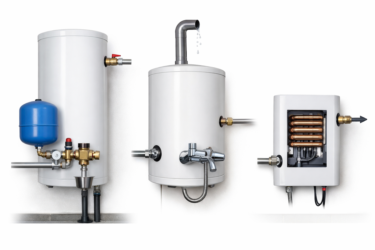 A HMV‑rendszer sötét oldala – nyomás alatti, nyitott és átfolyós vízmelegítők műszaki és higiéniai kockázatai